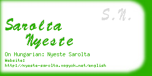 sarolta nyeste business card